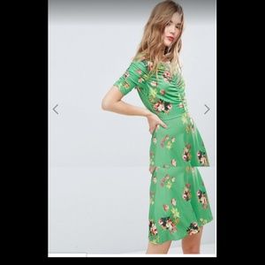 SOLD - ASOS Mini Tea Dress Green